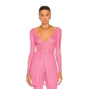 Cult Gaia Laila Knit Top Shell Pink S NWT $258